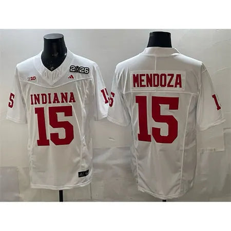 Men's Indiana Hoosiers #15 Fernando Mendoza White 2026 Patch Vapor F.U.S.E. Limited Jersey