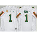 Youth Miami Hurricanes #1 Malachi Toney White Vapor F.U.S.E. Limited Jersey