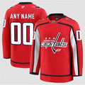 Men's Washington Capitals Custom Red 2024-25 Home Stitched Hockey Premium Jersey