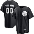 Youth Chicago Cubs Custom Black Lights Out Replica Jersey