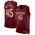 Men's Cleveland Cavaliers #45 Donovan Mitchell
Wine Swingman Icon Edition Jersey