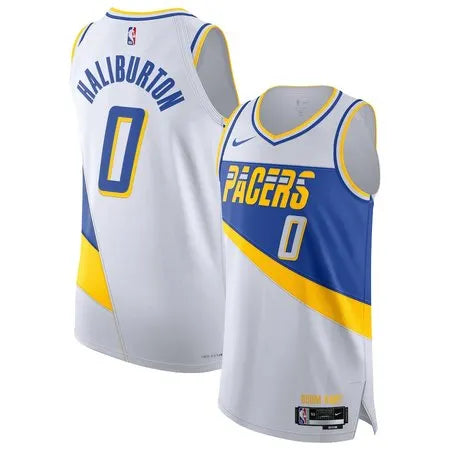 Men's Indiana Pacers #0 Tyrese Haliburton
White 2025/26 Authentic City Edition Jersey