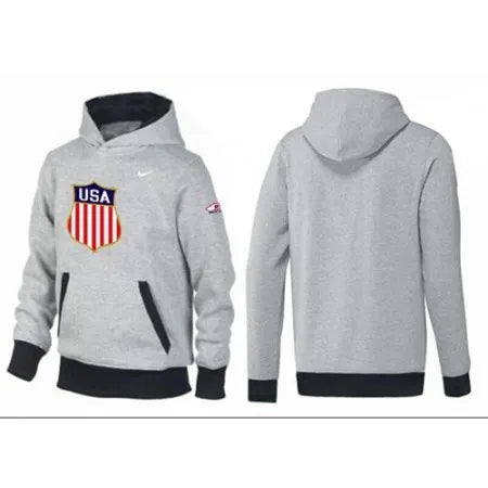 Olympic Team USA Pullover Hoodie Grey & Black 3T2N