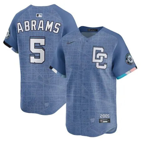 Men's Washington Nationals #5 CJ Abrams
Blue 2025 City Connect Limited Jersey