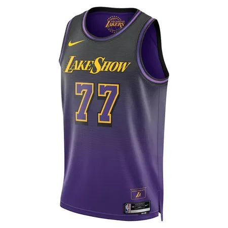 Unisex Los Angeles Lakers #77 Luka Doncic
Purple Swingman City Edition Jersey