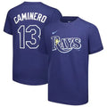 Men's Tampa Bay Rays #13 Junior Caminero
Navy Name & Number T-Shirt