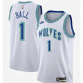 Men's Minnesota Timberwolves #1 LaMelo Ball 2026 White Classic Edition Jersey
