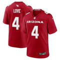 Men's Arizona Cardinals #4 Jeremiyah Love Red 2026 NFL Draft Game Jersey