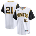 Men's Pittsburgh Pirates #21 Roberto Clemente Nike White Cooperstown Collection Limited Jersey