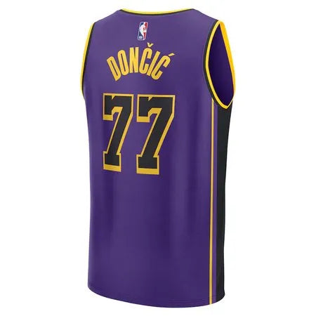 Unisex Los Angeles Lakers #77 Luka Doncic
Purple Swingman City Edition Jersey Z8KX