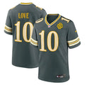 Men's Green Bay Packers #10 Jordan Love Green 2026 Rivalries Collection Game Jersey