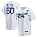 Men's Los Angeles Dodgers #50 Mookie Betts
White 2025 World Series Home Replica Player Jersey