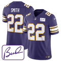 Men's Minnesota Vikings #22 Harrison Smith Purple 2023 F.U.S.E. Bud Grant patch Limited Stitched Jersey